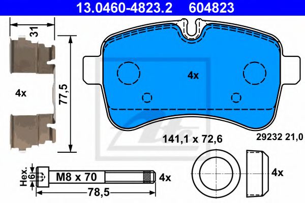 13.0460-4823.2 ATE Brake System Brake Pad Set, disc brake
