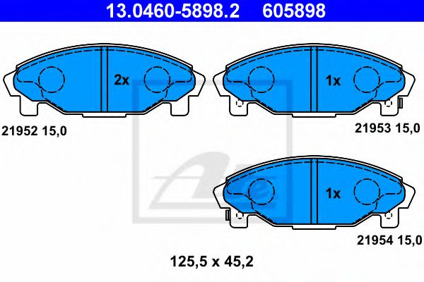13.0460-5898.2 ATE Brake System Brake Pad Set, disc brake
