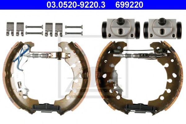 03.0520-9220.3 ATE Brake System Brake Shoe Set