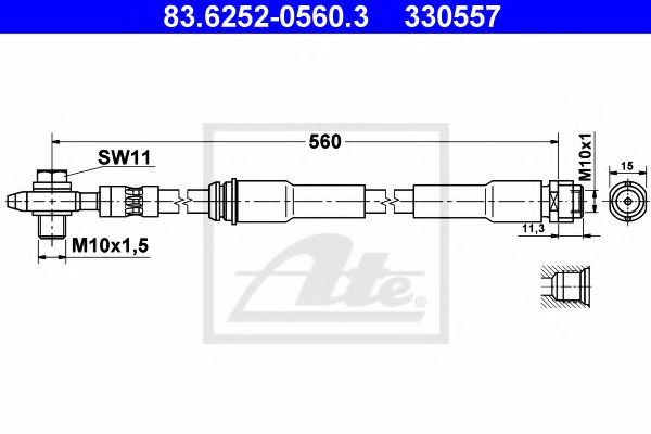 83.6252-0560.3 ATE Brake System Brake Hose