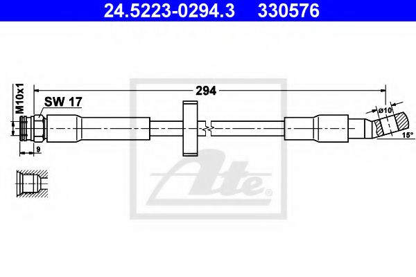 24.5223-0294.3 ATE Brake System Brake Hose