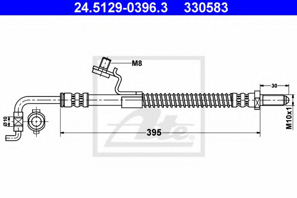 24.5129-0396.3 ATE Brake System Brake Hose