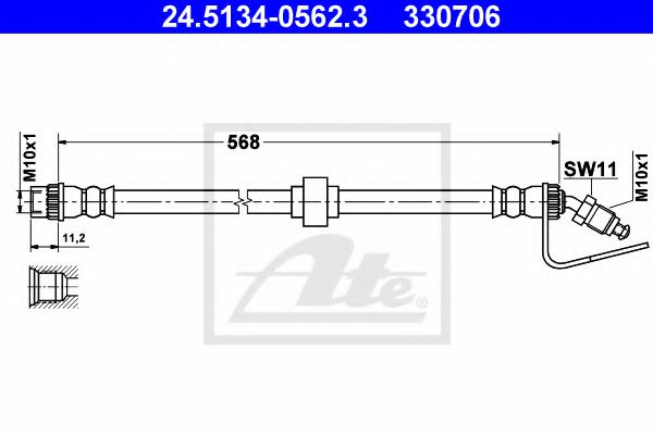 24.5134-0562.3 Brake System Brake Hose