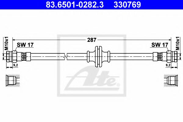 83.6501-0282.3 ATE Brake System Brake Hose