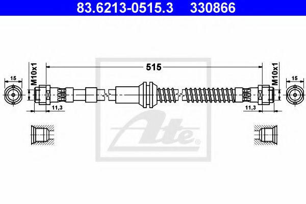 83.6213-0515.3 ATE Brake System Brake Hose
