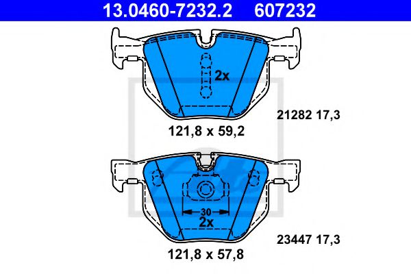 13.0460-7232.2 ATE Brake System Brake Pad Set, disc brake