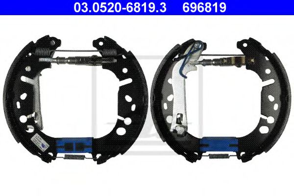 03.0520-6819.3 ATE Brake System Brake Shoe Set
