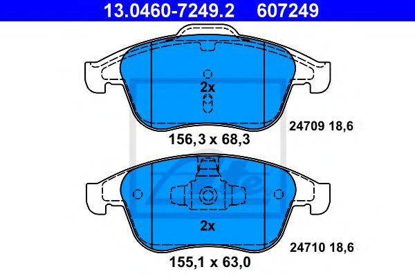 13.0460-7249.2 Brake System Brake Pad Set, disc brake