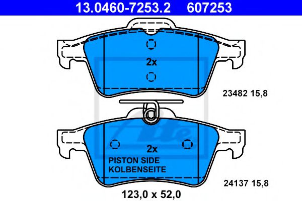 13.0460-7253.2 ATE Brake System Brake Pad Set, disc brake