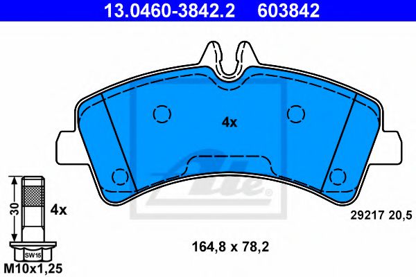 13.0460-3842.2 ATE Brake Pad Set, disc brake