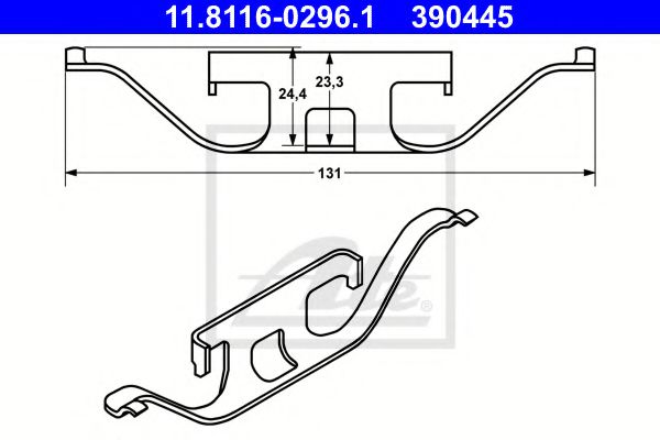 11.8116-0296.1 ATE Brake System Spring, brake caliper