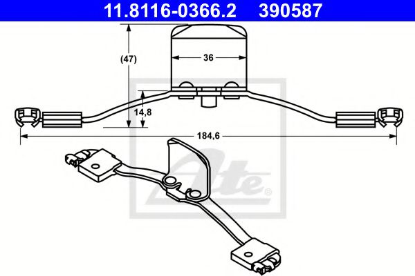 11.8116-0366.2 ATE Accessory Kit, brake caliper