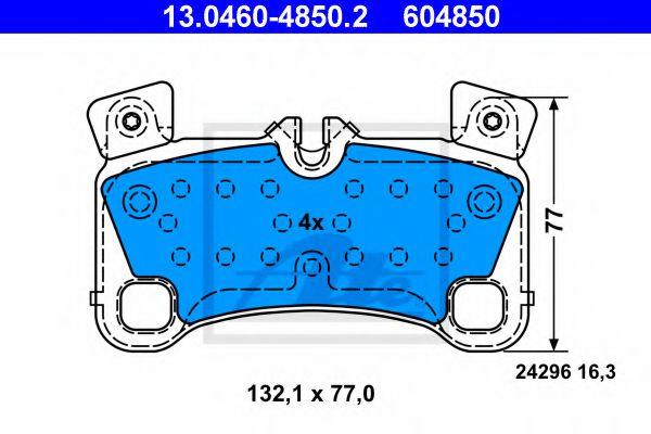 13.0460-4850.2 ATE Brake Pad Set, disc brake