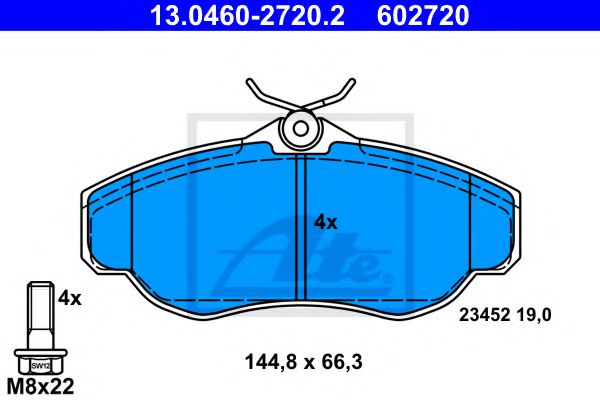 13.0460-2720.2 ATE Brake System Brake Pad Set, disc brake