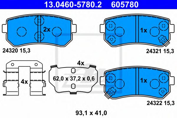 13.0460-5780.2 Brake System Brake Set, disc brakes
