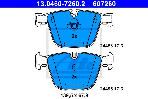 13.0460-7260.2 ATE Brake System Brake Pad Set, disc brake