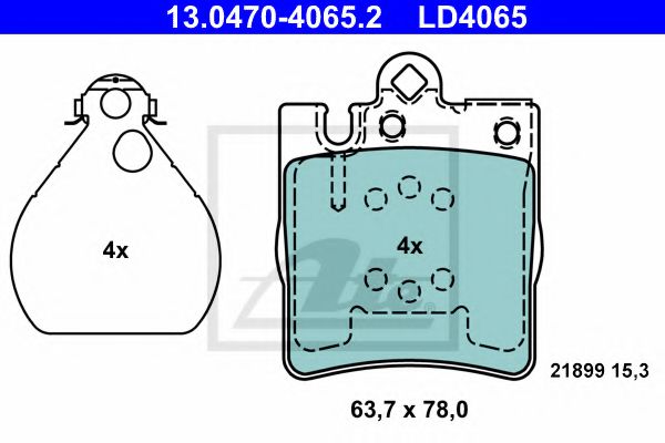 13.0470-4065.2 ATE Brake System Brake Pad Set, disc brake