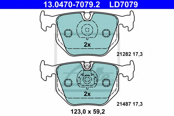 13.0470-7079.2 ATE Brake System Brake Pad Set, disc brake