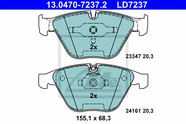 13.0470-7237.2 ATE Brake System Brake Pad Set, disc brake