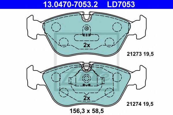 13.0470-7053.2 ATE Brake Pad Set, disc brake