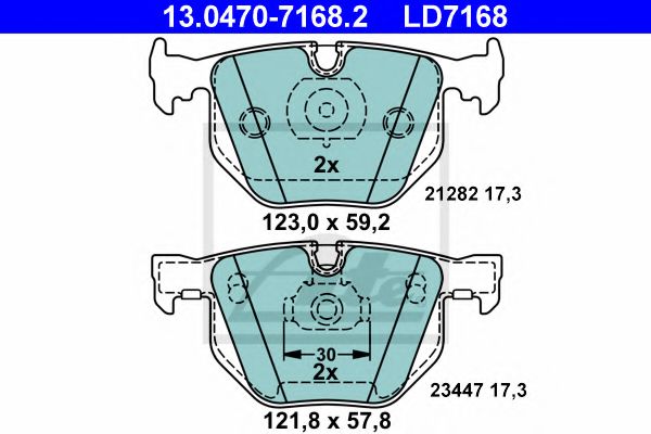13.0470-7168.2 ATE Brake Pad Set, disc brake