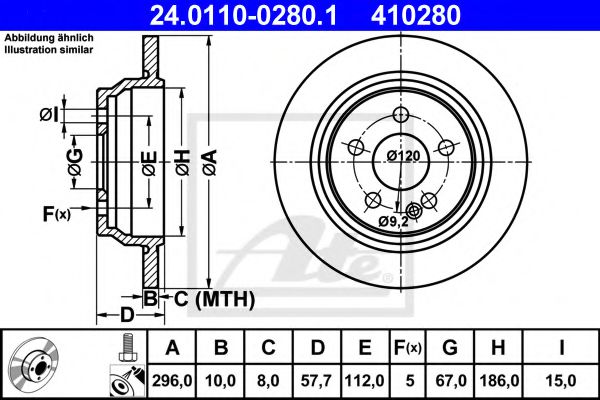 24.0110-0280.1 ATE Тормозная система Тормозной диск