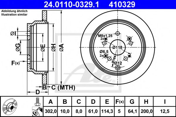 24.0110-0329.1 ATE Тормозная система Тормозной диск