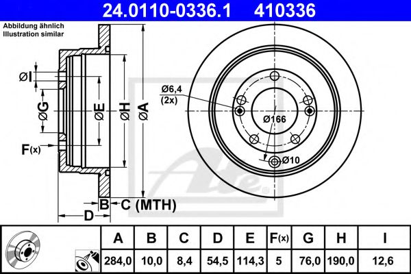 24.0110-0336.1 ATE Тормозная система Тормозной диск