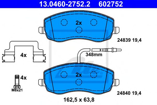 13.0460-2752.2 ATE Brake System Brake Pad Set, disc brake