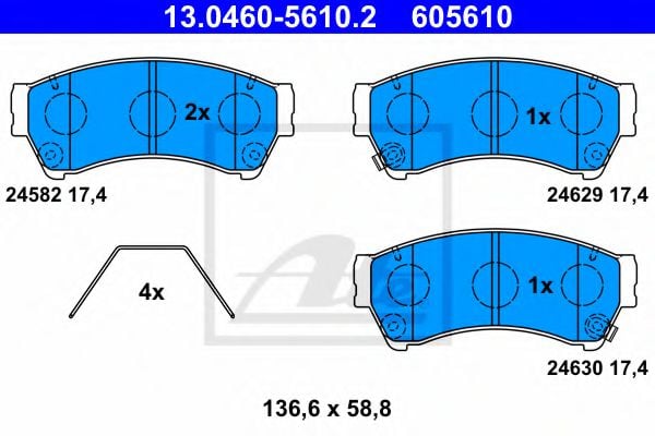 13.0460-5610.2 Brake System Brake Pad Set, disc brake