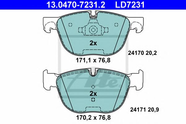 13.0470-7231.2 ATE Brake System Brake Pad Set, disc brake