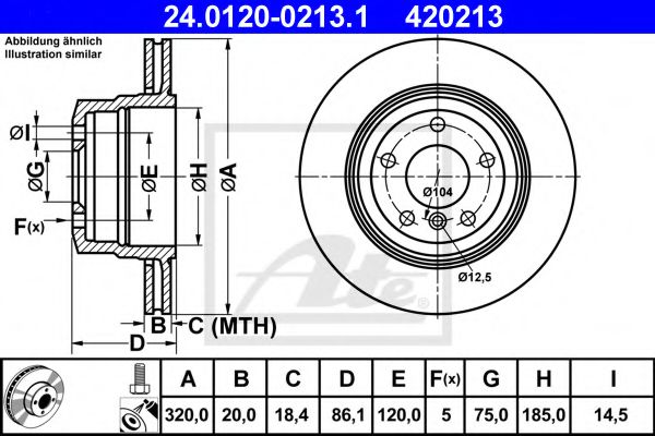24.0120-0213.1 ATE Тормозная система Тормозной диск