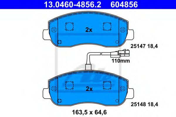 13.0460-4856.2 ATE Brake Pad Set, disc brake