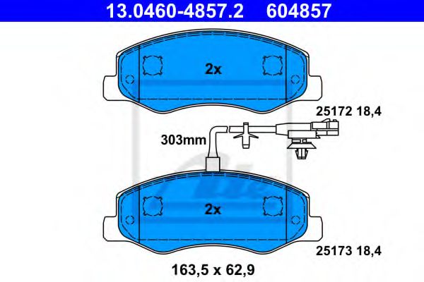 13.0460-4857.2 ATE Brake Pad Set, disc brake