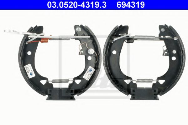 03.0520-4319.3 ATE Brake System Brake Shoe Set