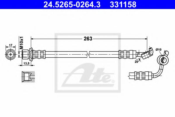 24.5265-0264.3 Brake System Brake Hose
