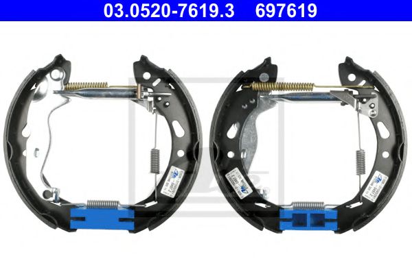 03.0520-7619.3 ATE Brake System Brake Shoe Set