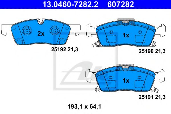 13.0460-7282.2 Brake System Brake Pad Set, disc brake