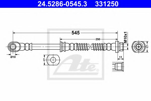 24.5286-0545.3 ATE Brake System Brake Hose