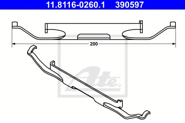 11.8116-0260.1 ATE Brake System Accessory Kit, brake caliper