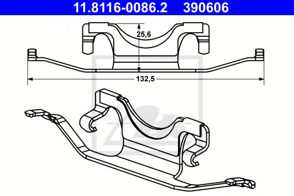 11.8116-0086.2 ATE Brake System Accessory Kit, brake caliper