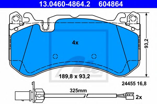 13.0460-4864.2 ATE Brake System Brake Pad Set, disc brake