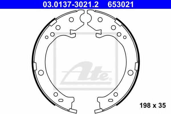03.0137-3021.2 ATE Brake System Brake Shoe Set, parking brake