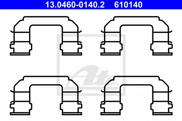 13.0460-0140.2 ATE Brake System Accessory Kit, disc brake pads