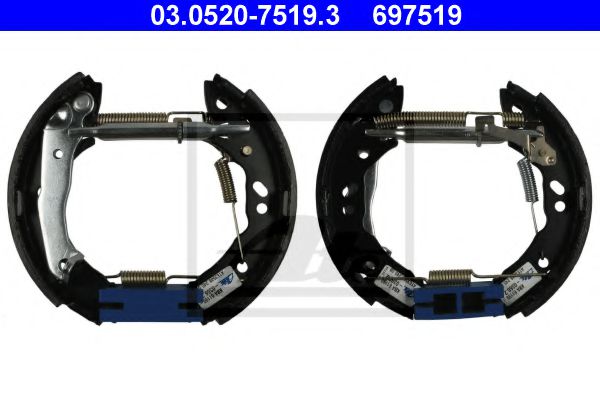03.0520-7519.3 ATE Brake System Brake Shoe Set