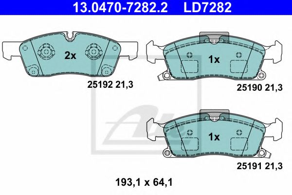 13.0470-7282.2 ATE Brake System Brake Pad Set, disc brake