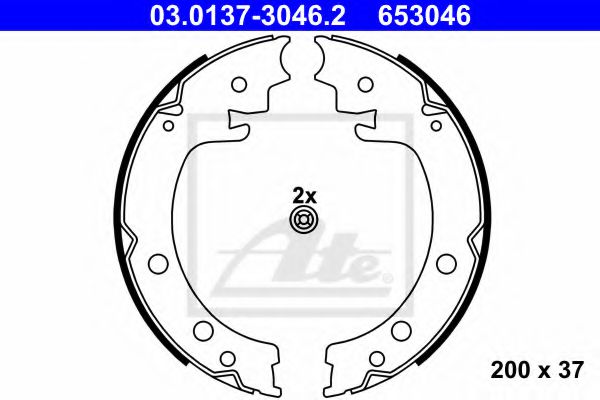 03.0137-3046.2 ATE Brake System Brake Shoe Set, parking brake