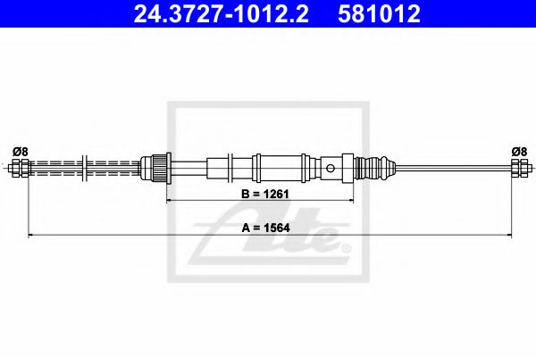 24.3727-1012.2 ATE Cable, parking brake