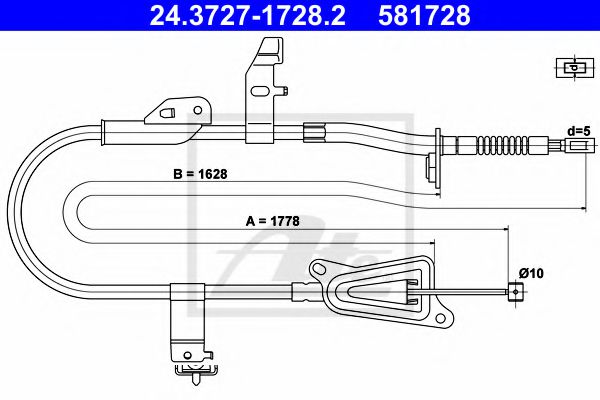 24.3727-1728.2 ATE Cable, parking brake