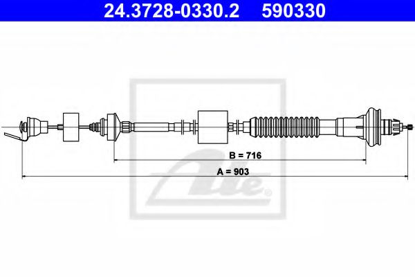 24.3728-0330.2 ATE Clutch Cable
